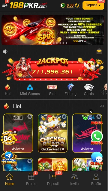 188 PKR Game Homepage Image